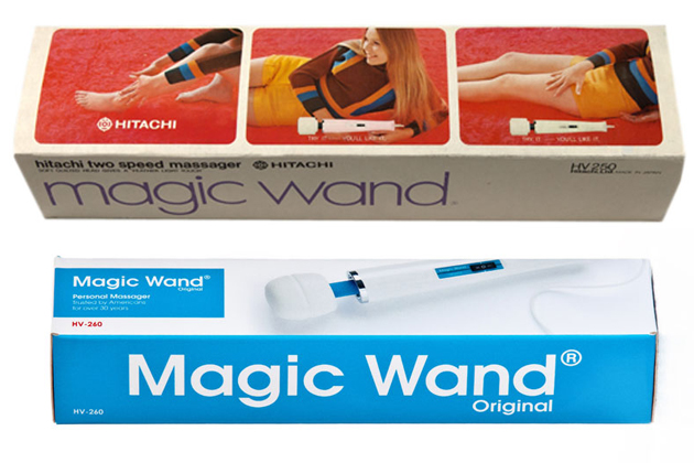 Magic Wand packaging, pre- and post-rebranding (Engadget)