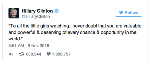 Hillary Clinton's tweet (The Hollywood Reporter)